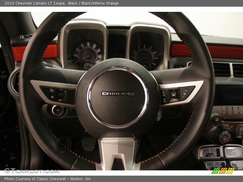 Black / Black/Inferno Orange 2010 Chevrolet Camaro LT Coupe