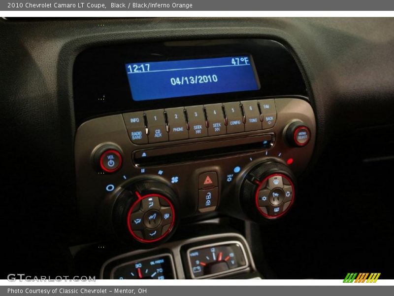 Black / Black/Inferno Orange 2010 Chevrolet Camaro LT Coupe