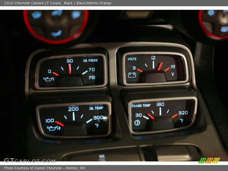 Black / Black/Inferno Orange 2010 Chevrolet Camaro LT Coupe