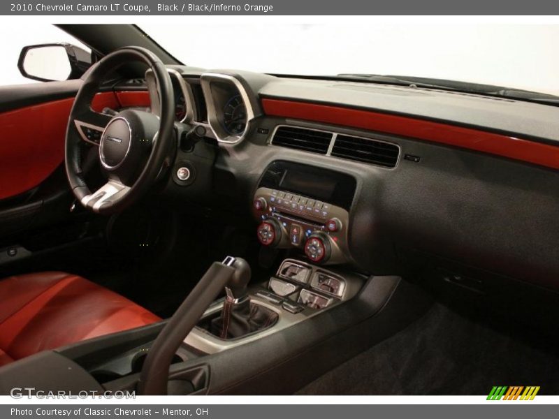 Black / Black/Inferno Orange 2010 Chevrolet Camaro LT Coupe
