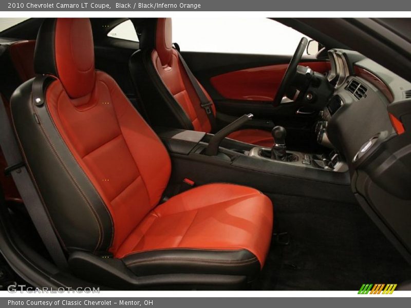 Black / Black/Inferno Orange 2010 Chevrolet Camaro LT Coupe