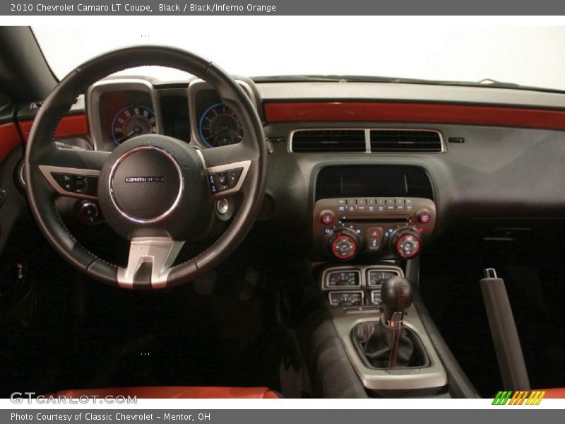 Black / Black/Inferno Orange 2010 Chevrolet Camaro LT Coupe