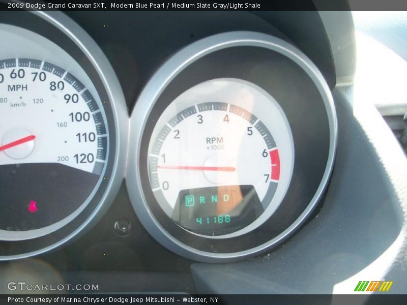 Modern Blue Pearl / Medium Slate Gray/Light Shale 2009 Dodge Grand Caravan SXT