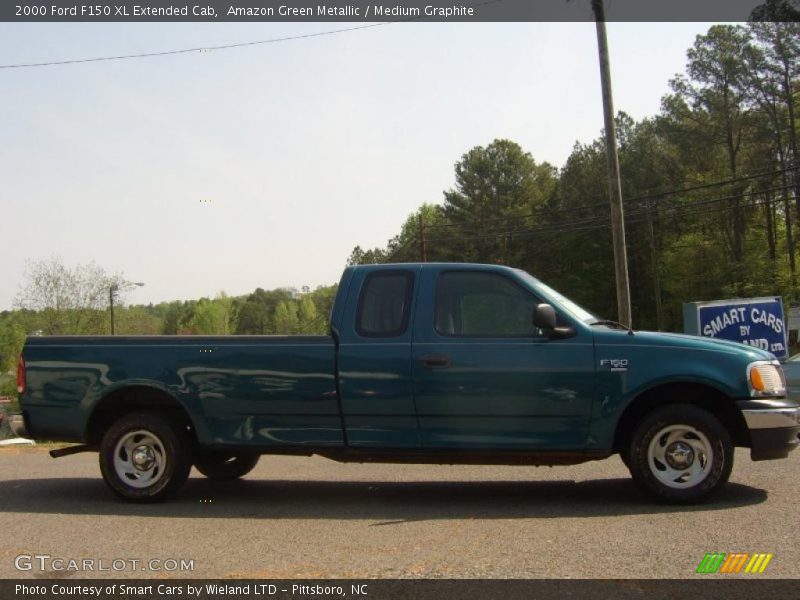 Amazon Green Metallic / Medium Graphite 2000 Ford F150 XL Extended Cab
