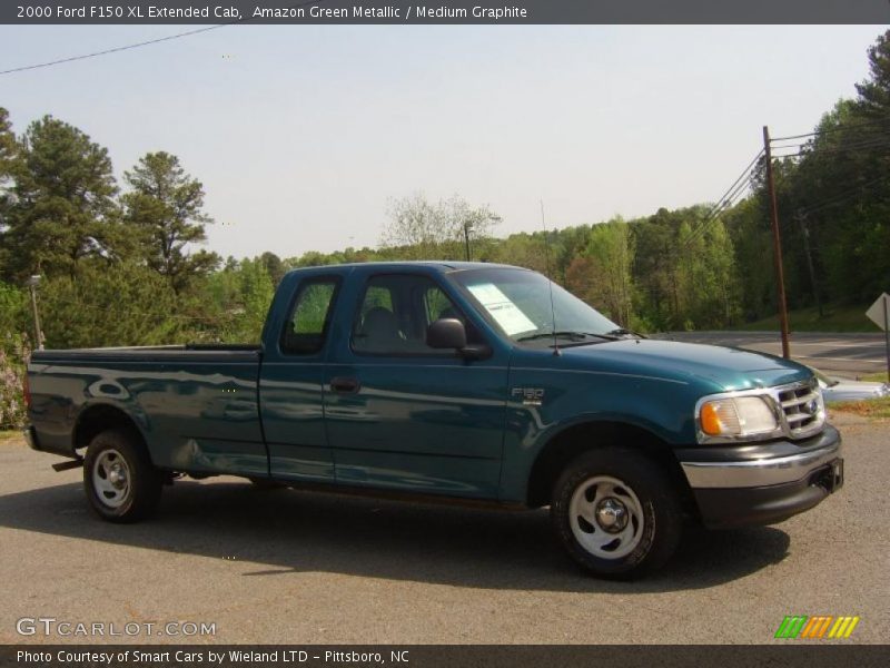 Amazon Green Metallic / Medium Graphite 2000 Ford F150 XL Extended Cab