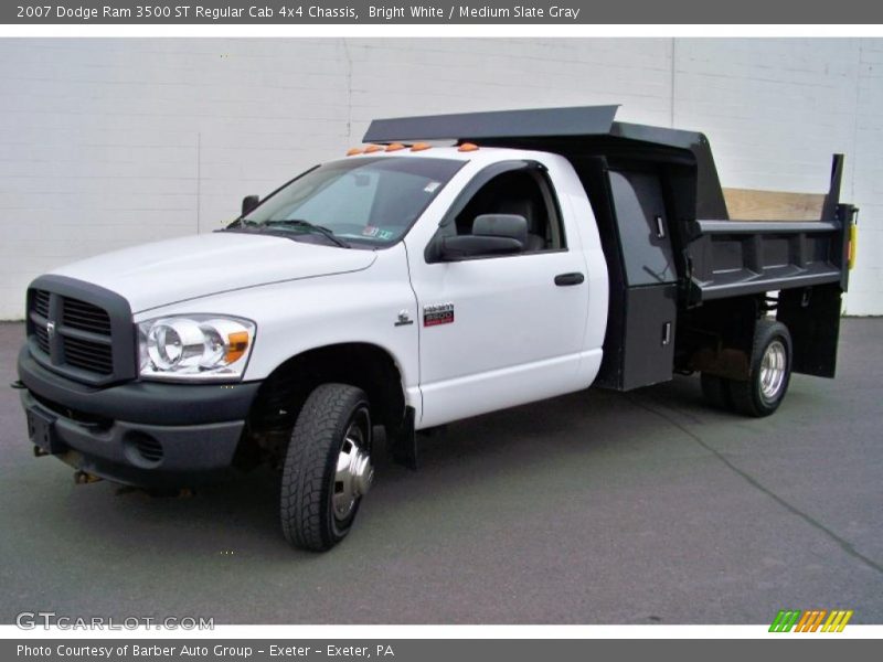 Bright White / Medium Slate Gray 2007 Dodge Ram 3500 ST Regular Cab 4x4 Chassis