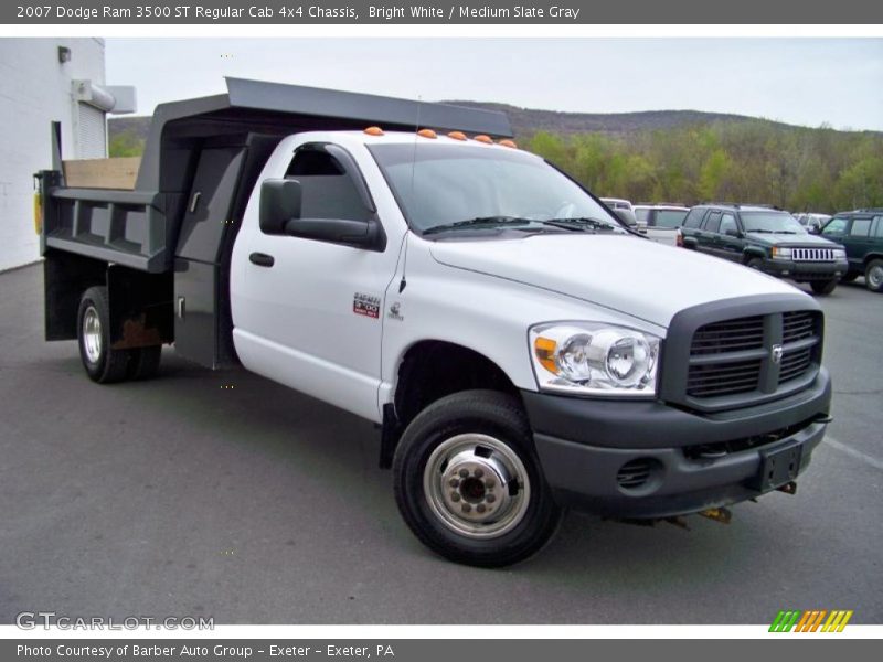 Bright White / Medium Slate Gray 2007 Dodge Ram 3500 ST Regular Cab 4x4 Chassis