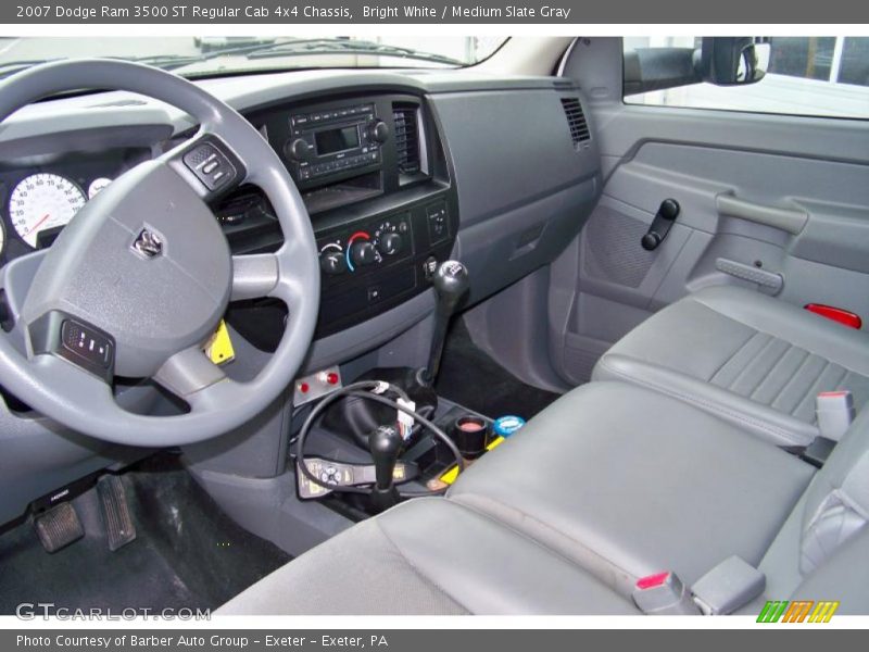 Bright White / Medium Slate Gray 2007 Dodge Ram 3500 ST Regular Cab 4x4 Chassis