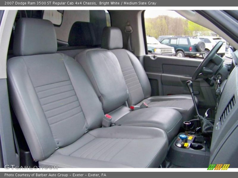 Bright White / Medium Slate Gray 2007 Dodge Ram 3500 ST Regular Cab 4x4 Chassis