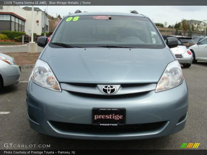 Blue Mirage Metallic / Stone 2008 Toyota Sienna LE AWD