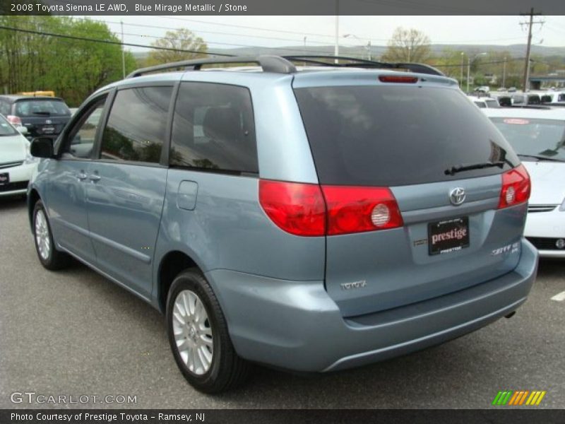 Blue Mirage Metallic / Stone 2008 Toyota Sienna LE AWD
