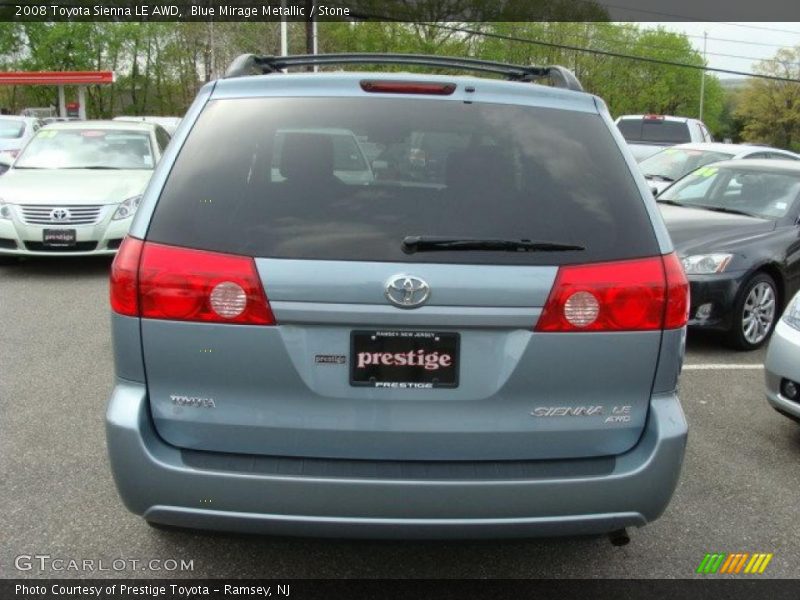 Blue Mirage Metallic / Stone 2008 Toyota Sienna LE AWD