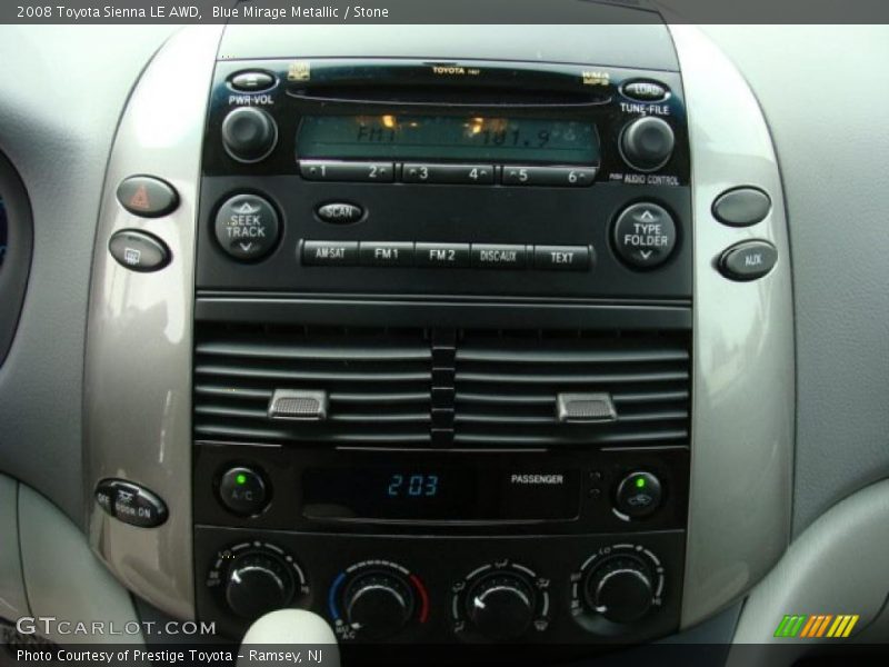Blue Mirage Metallic / Stone 2008 Toyota Sienna LE AWD