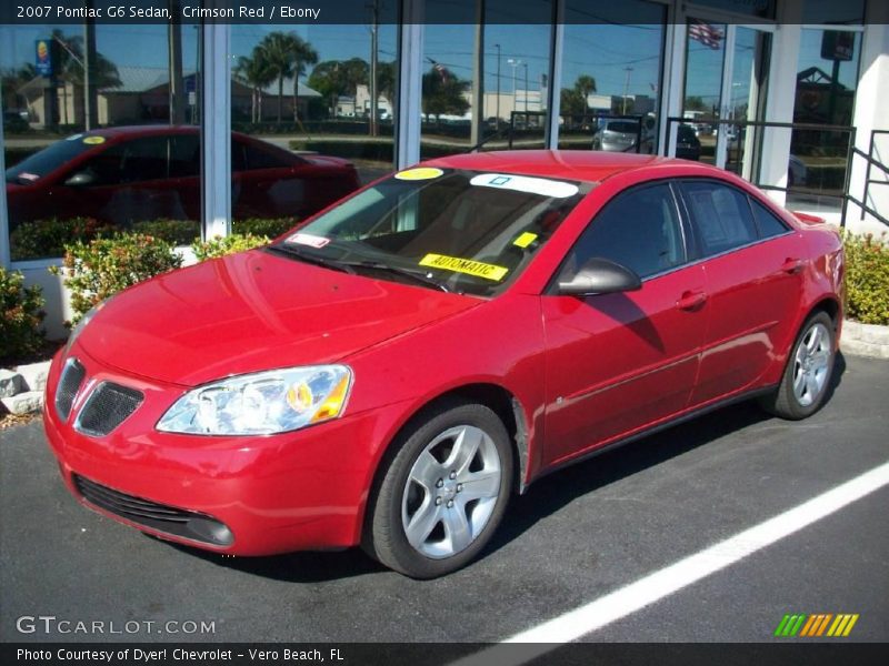 Crimson Red / Ebony 2007 Pontiac G6 Sedan