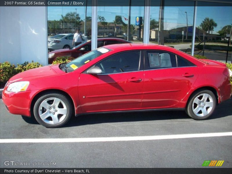 Crimson Red / Ebony 2007 Pontiac G6 Sedan