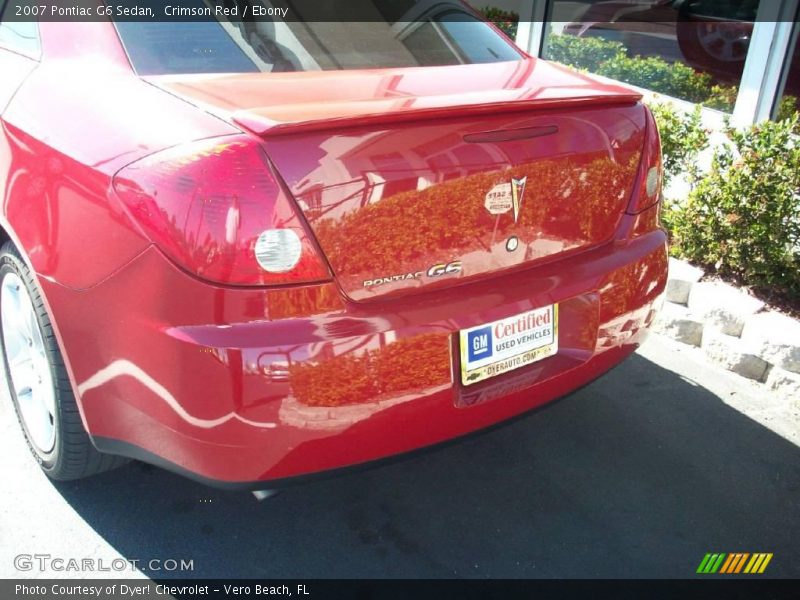 Crimson Red / Ebony 2007 Pontiac G6 Sedan