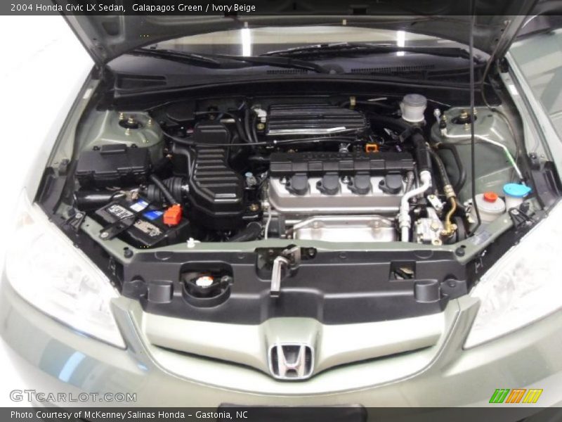 Galapagos Green / Ivory Beige 2004 Honda Civic LX Sedan