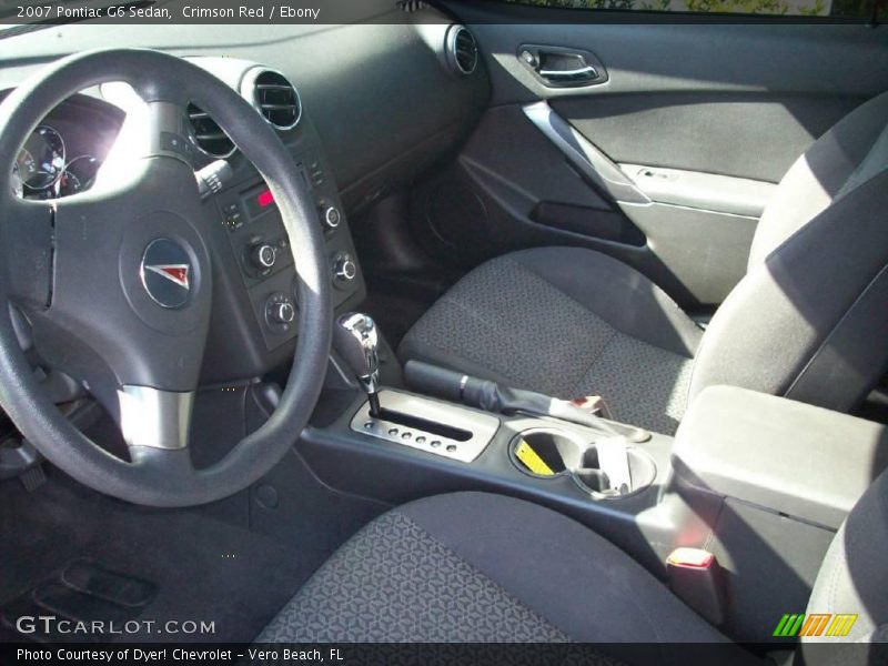 Crimson Red / Ebony 2007 Pontiac G6 Sedan