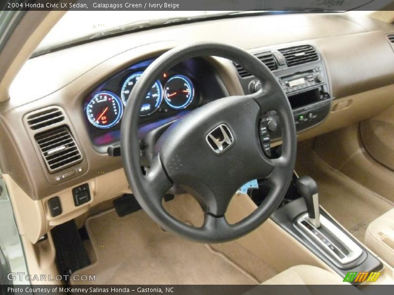 Galapagos Green / Ivory Beige 2004 Honda Civic LX Sedan