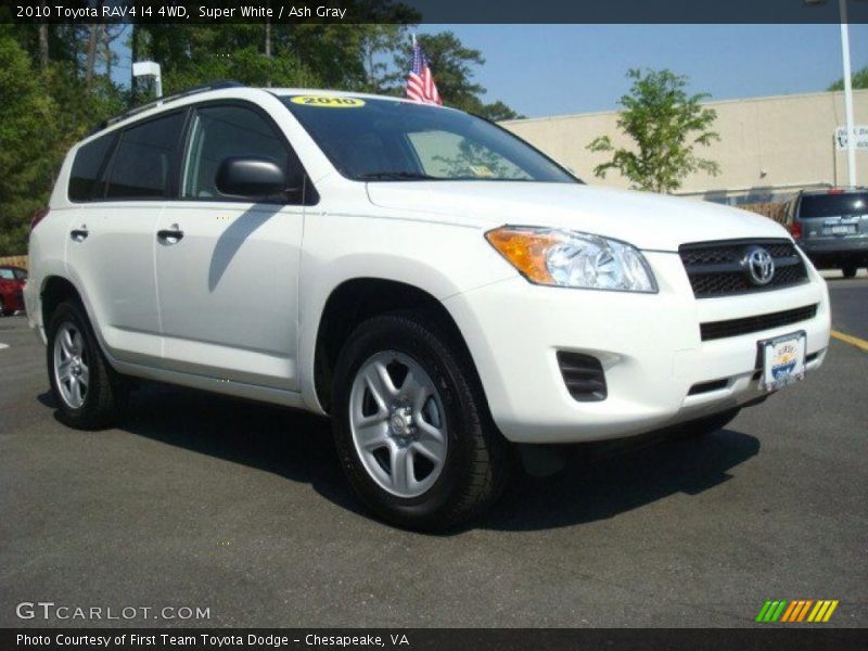 Super White / Ash Gray 2010 Toyota RAV4 I4 4WD