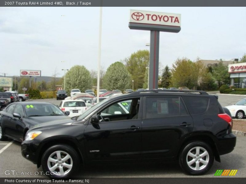 Black / Taupe 2007 Toyota RAV4 Limited 4WD