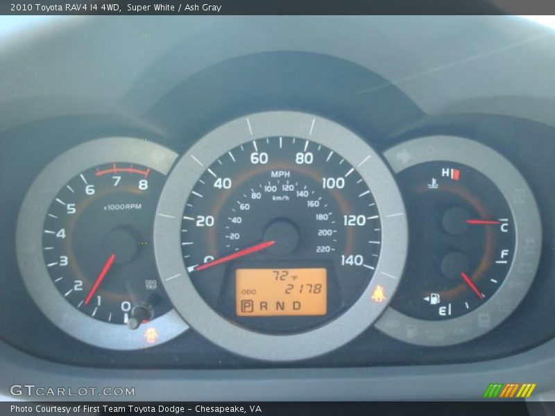 Super White / Ash Gray 2010 Toyota RAV4 I4 4WD