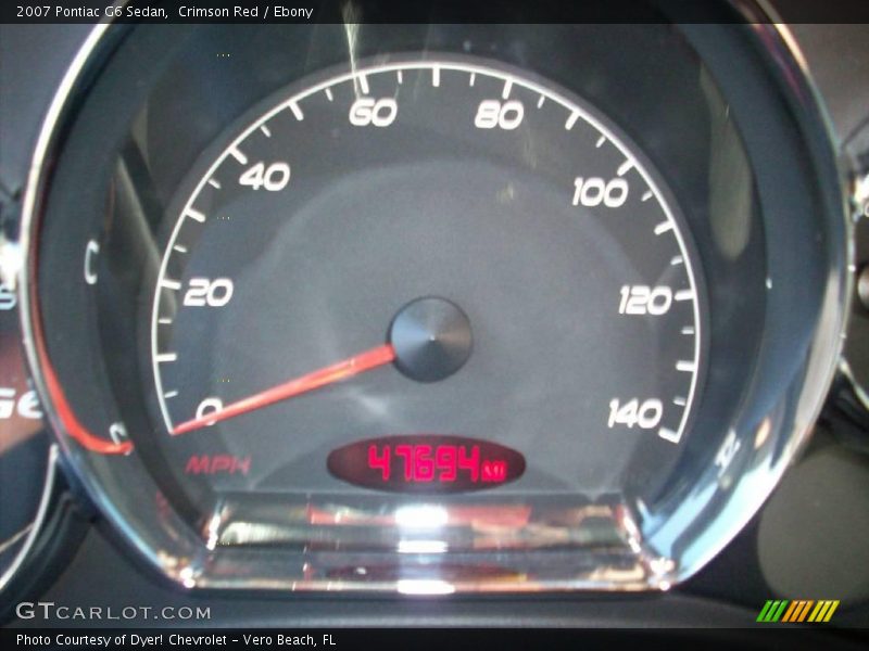 Crimson Red / Ebony 2007 Pontiac G6 Sedan