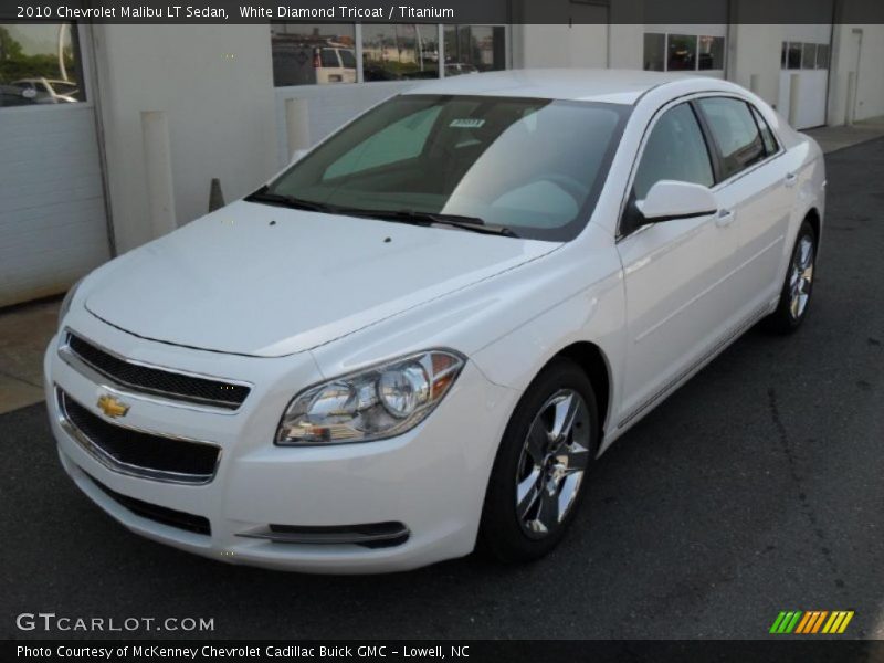 White Diamond Tricoat / Titanium 2010 Chevrolet Malibu LT Sedan