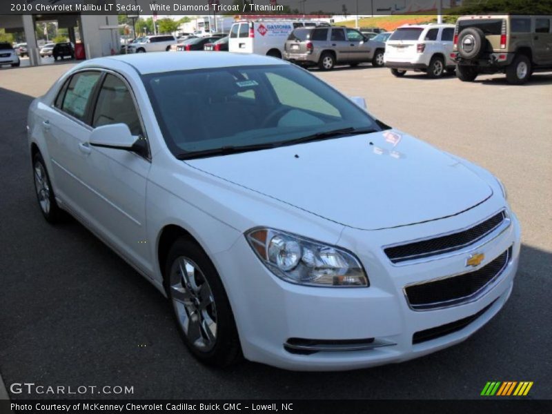 White Diamond Tricoat / Titanium 2010 Chevrolet Malibu LT Sedan
