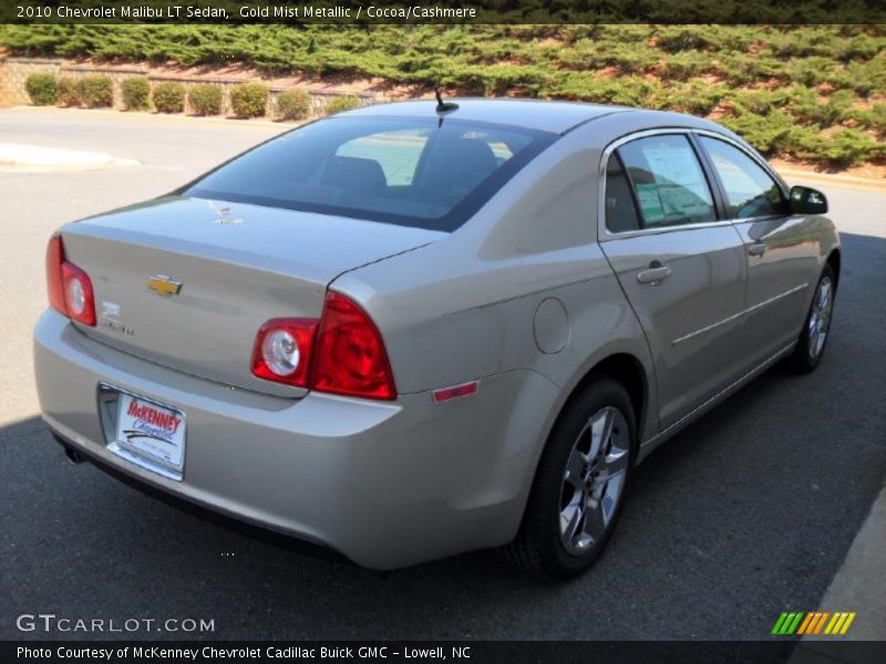Gold Mist Metallic / Cocoa/Cashmere 2010 Chevrolet Malibu LT Sedan