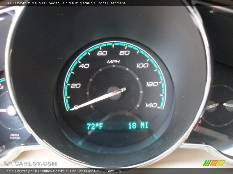 Gold Mist Metallic / Cocoa/Cashmere 2010 Chevrolet Malibu LT Sedan