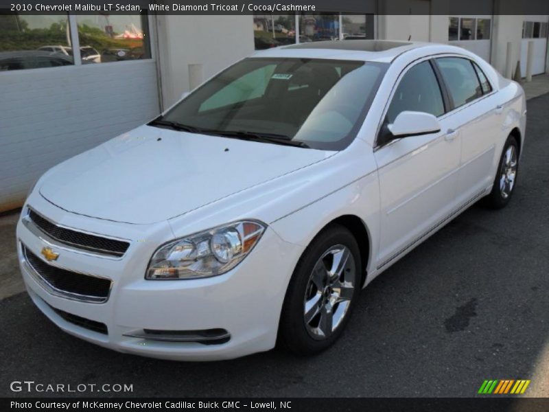 White Diamond Tricoat / Cocoa/Cashmere 2010 Chevrolet Malibu LT Sedan
