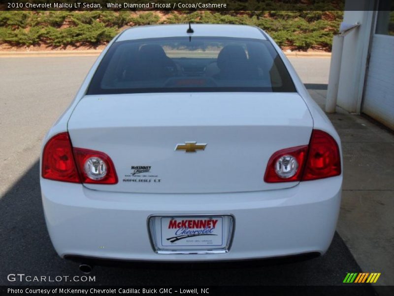 White Diamond Tricoat / Cocoa/Cashmere 2010 Chevrolet Malibu LT Sedan