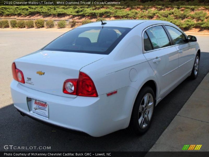 White Diamond Tricoat / Cocoa/Cashmere 2010 Chevrolet Malibu LT Sedan
