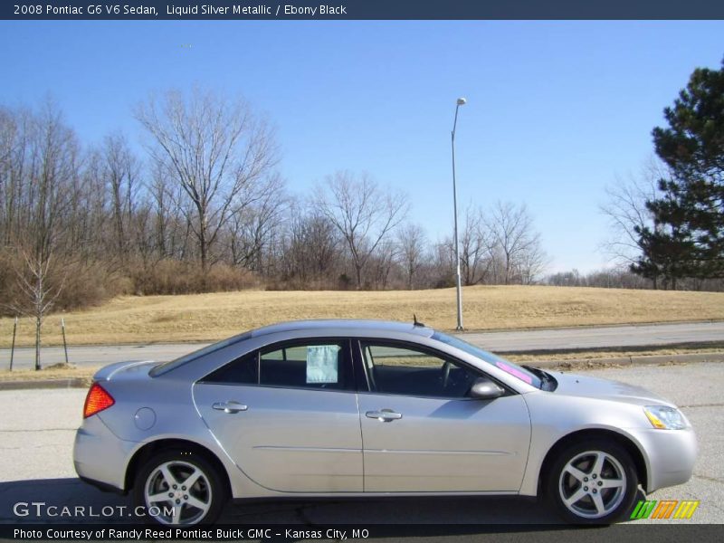 Liquid Silver Metallic / Ebony Black 2008 Pontiac G6 V6 Sedan