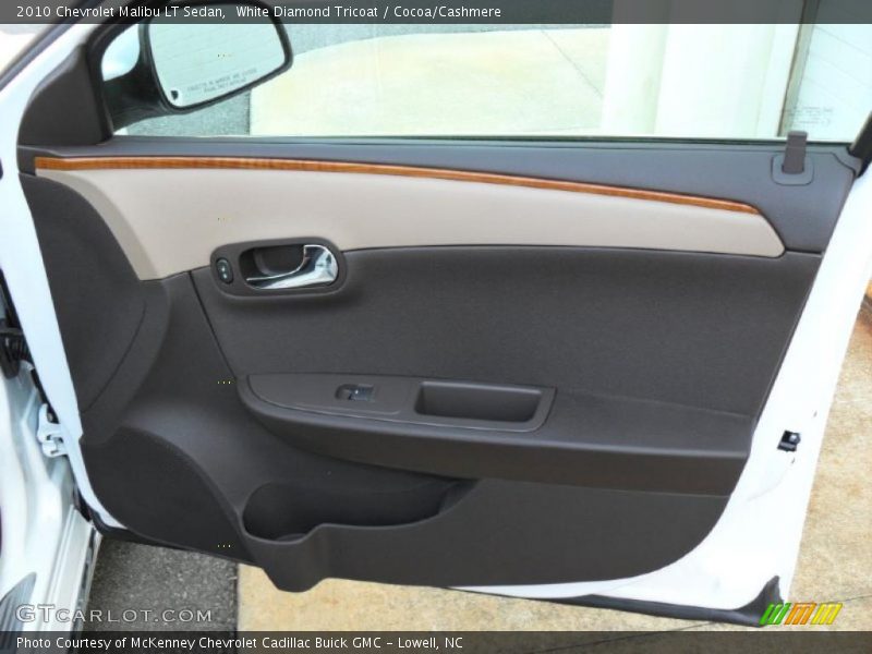 White Diamond Tricoat / Cocoa/Cashmere 2010 Chevrolet Malibu LT Sedan