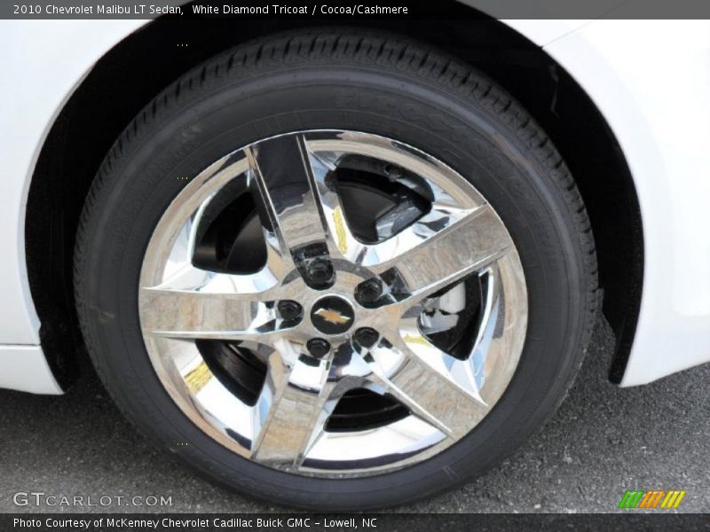 White Diamond Tricoat / Cocoa/Cashmere 2010 Chevrolet Malibu LT Sedan