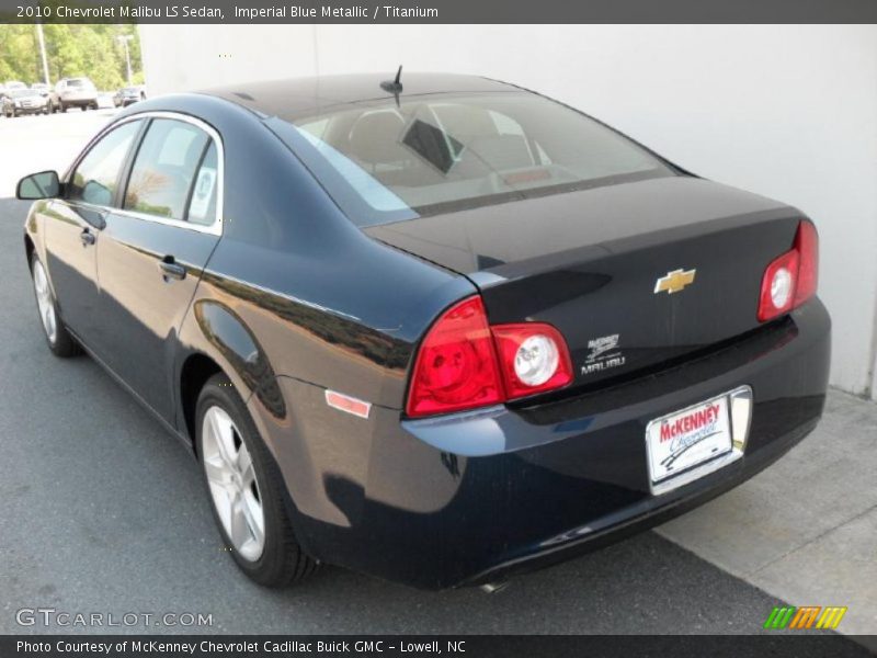 Imperial Blue Metallic / Titanium 2010 Chevrolet Malibu LS Sedan