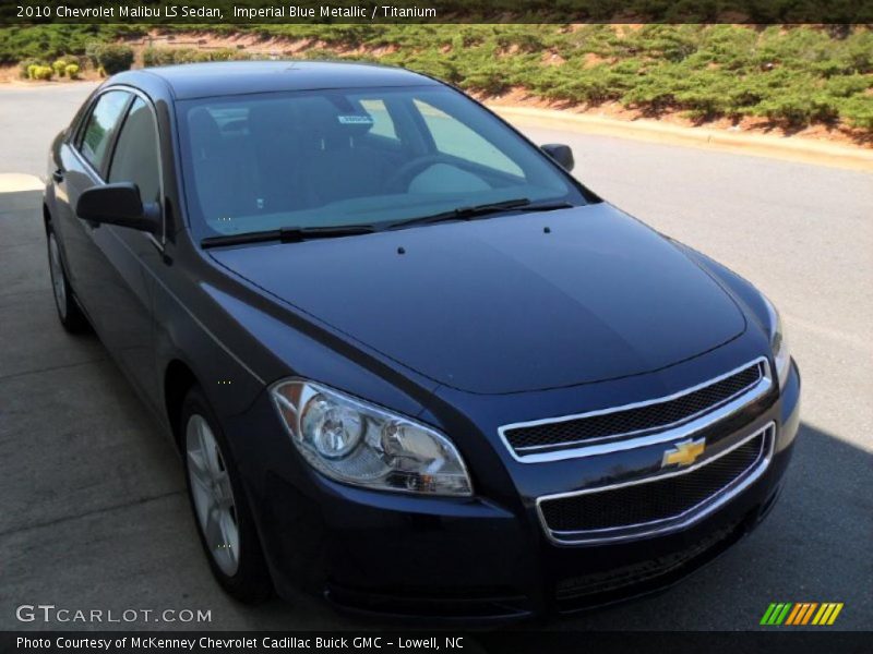 Imperial Blue Metallic / Titanium 2010 Chevrolet Malibu LS Sedan