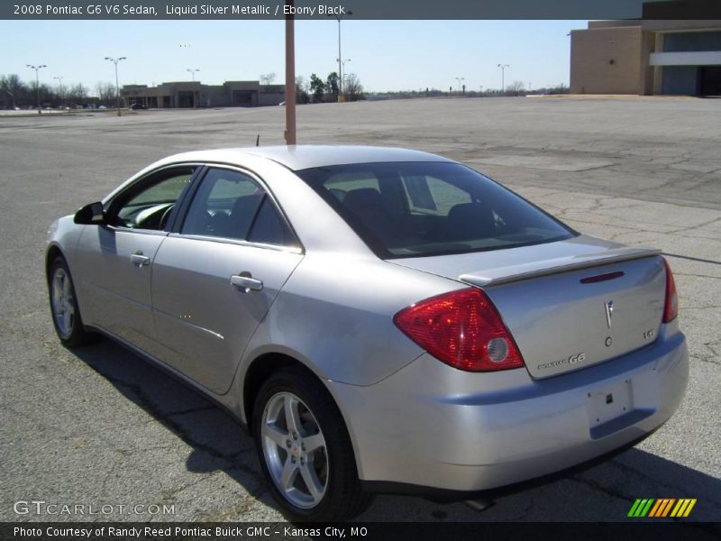 Liquid Silver Metallic / Ebony Black 2008 Pontiac G6 V6 Sedan