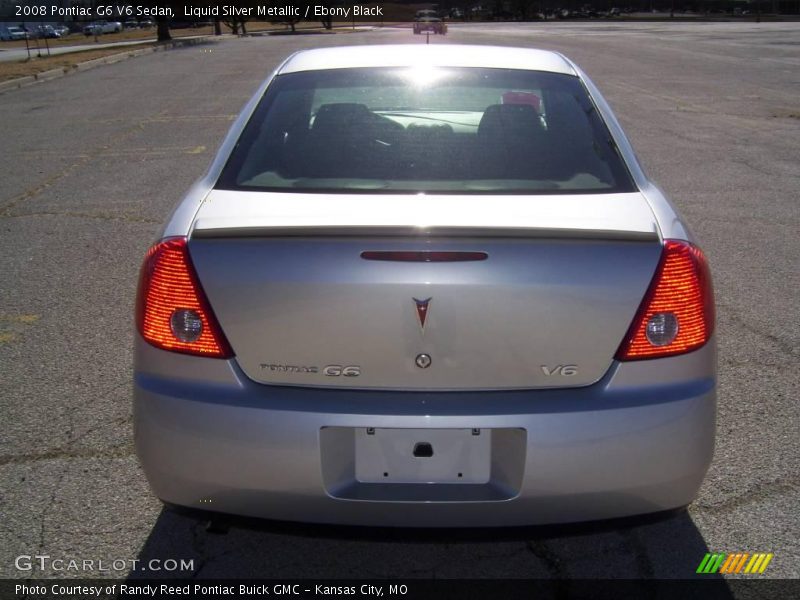 Liquid Silver Metallic / Ebony Black 2008 Pontiac G6 V6 Sedan