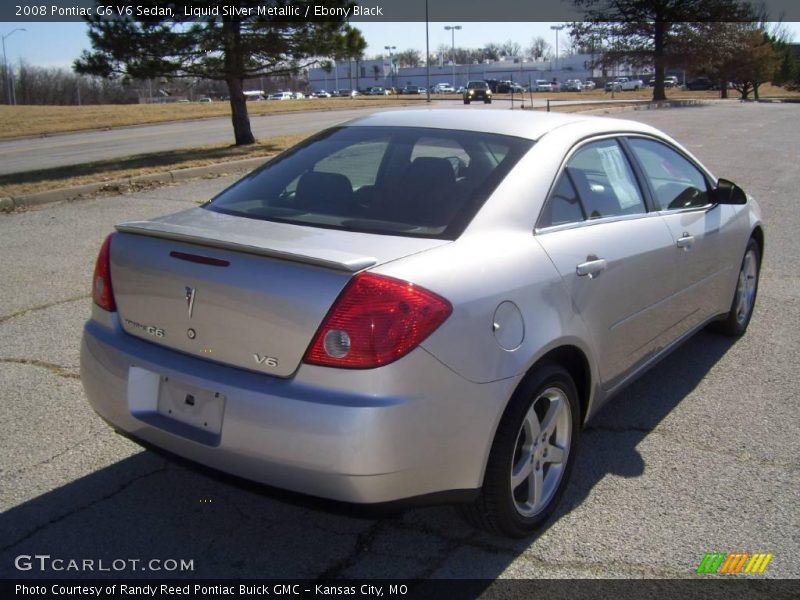 Liquid Silver Metallic / Ebony Black 2008 Pontiac G6 V6 Sedan