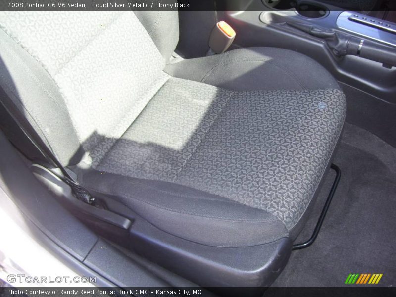 Liquid Silver Metallic / Ebony Black 2008 Pontiac G6 V6 Sedan