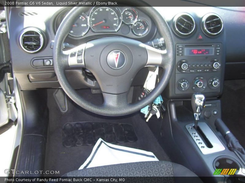 Liquid Silver Metallic / Ebony Black 2008 Pontiac G6 V6 Sedan