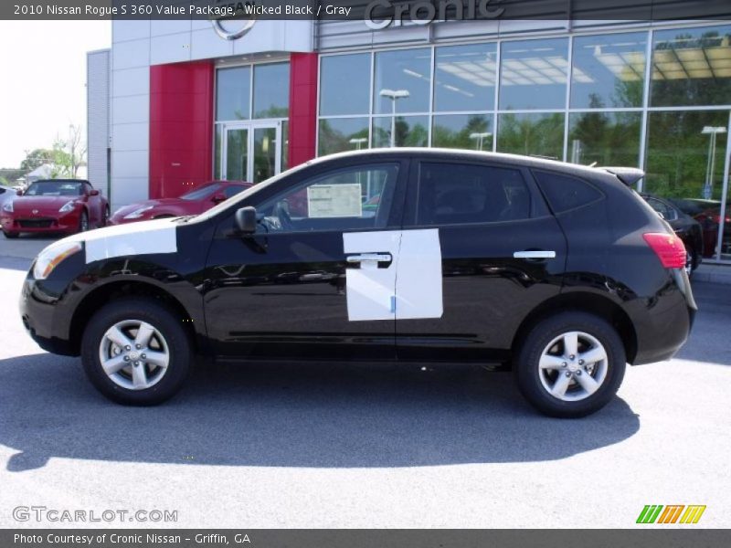 Wicked Black / Gray 2010 Nissan Rogue S 360 Value Package
