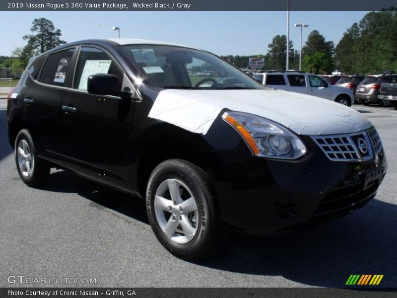 Wicked Black / Gray 2010 Nissan Rogue S 360 Value Package