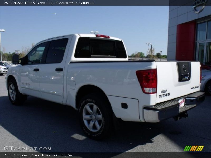 Blizzard White / Charcoal 2010 Nissan Titan SE Crew Cab
