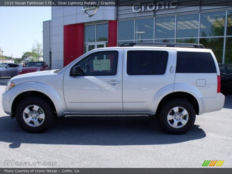 Silver Lightning Metallic / Graphite 2010 Nissan Pathfinder S FE+