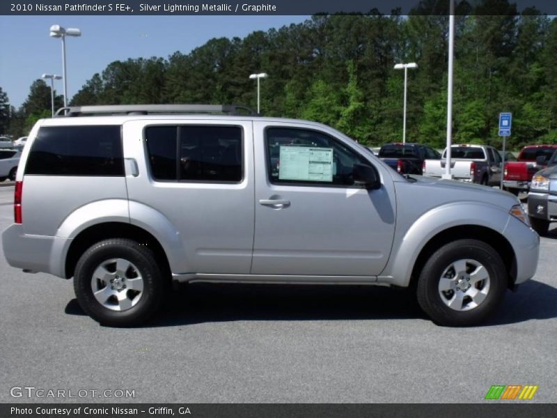 Silver Lightning Metallic / Graphite 2010 Nissan Pathfinder S FE+