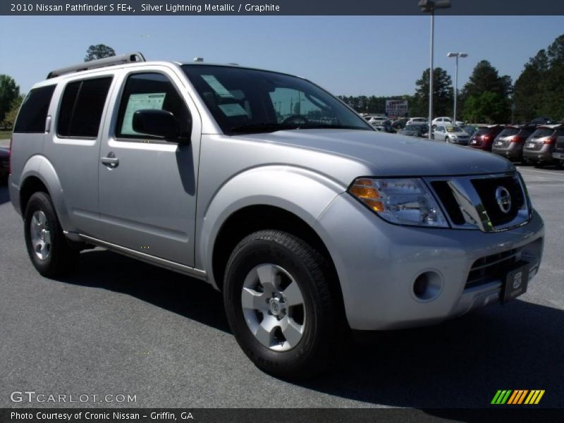 Silver Lightning Metallic / Graphite 2010 Nissan Pathfinder S FE+
